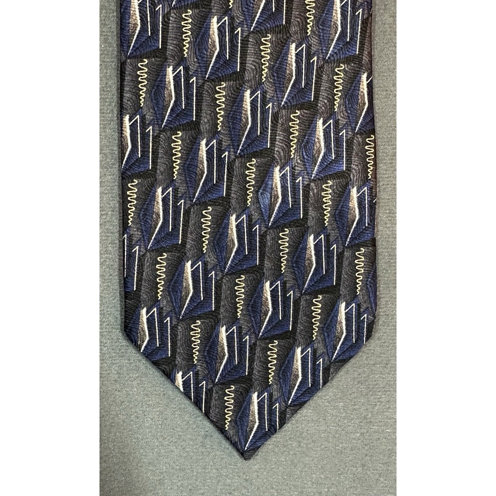 Principe Tie Italy 100% Silk Handmade Geometric Pattern Necktie Luxury 58" x 4"